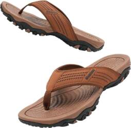 Vīriešu Flip Flops Toe Separator Āda