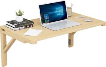 Wall-Mounted Folding Table, Space-Saving Floating Folding