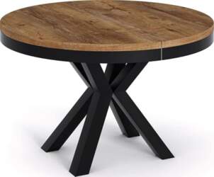 WFL GROUP Round Loft Style Extendable
