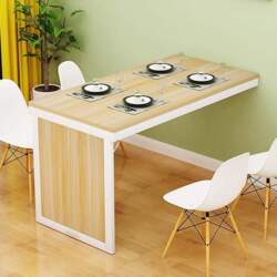 White Floating Folding Table Wall Mounted