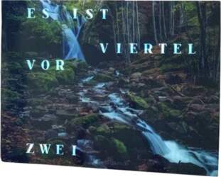 WordClock Jupiter Phantom Forest 40x50 cm