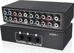 XMSJSIY Component AV Audio Switch 3