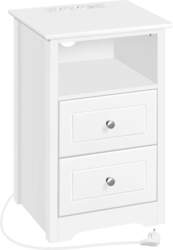 Yaheetech Bedside Table with Socket and