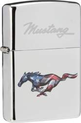 Zippo Mustang Ford Chrome Polished Spring