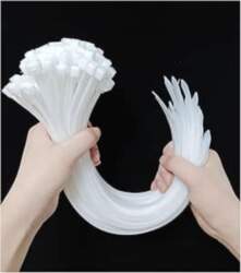 100 Pack Clear Cable Ties 400mm