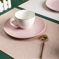 4 Pieces Double Placemat Leather Rectangle