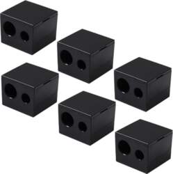 ABOOFAN Pack of 6 Black Double