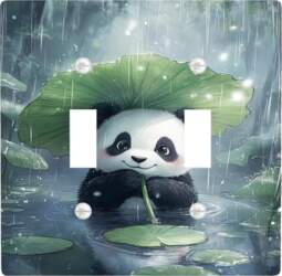 Adorable Panda Light Switch Cover Plate