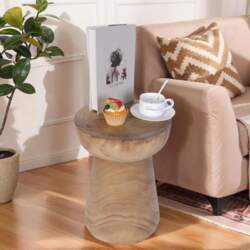 Athaliah Small Rustic Tree Stump Side