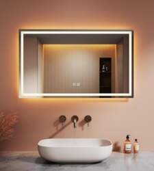 Bathroom Mirror with LED Backlight, 100