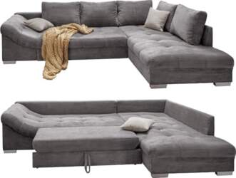 Beautiful Corduroy Corner Sofa with Sleep