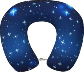 Blue Star Pattern Memory Foam ceļojuma
