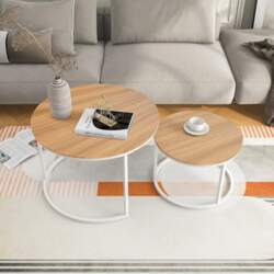 BOFENG Round Nesting Coffee Table, Set