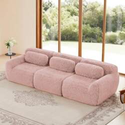 Boneless Couch, Modular 3-Seater Sofa, Compressed