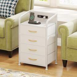 CAIYUN Bedside Table with Charging Function