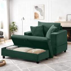 Chaise Longue Upholstered Sofa with Footrest