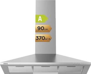 CIARRA Dunstabzugshaube Silber 90 cm Pyramide