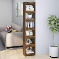 Classic Modern Narrow Bookcase, 6-Tier Open