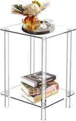 Clear Side Table 20 Inch Height