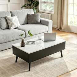 Coffee Table Height Adjustable with Storage