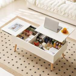 Coffee Table Height Adjustable with Storage