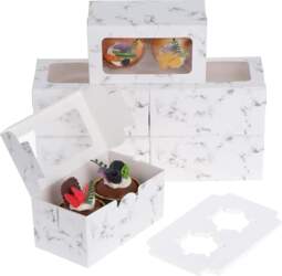 Coolty Pack of 50 Cupcake Boxes