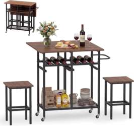 COSTWAY Dining Set with 2 Chairs