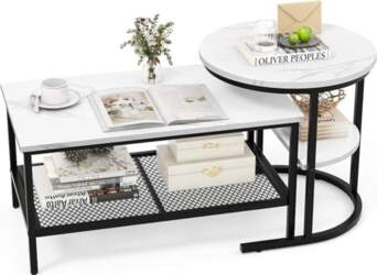 COSTWAY Set of 2 Coffee Tables
