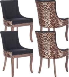 Dining Chairs Set of 4 Leopard