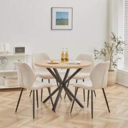 Dining Set 5-Piece 100 cm Round