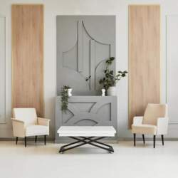 DOMM Lungo Height-Adjustable Coffee Table, Turns