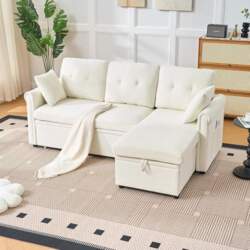 DRIXNO Corner Sofa with Sleep Function