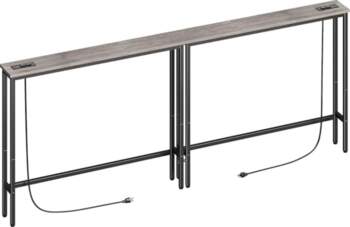 ELYKEN HST04O2-1 Slim Sofa Table with