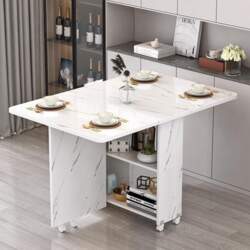 Extendable Folding Dining Table with Storage