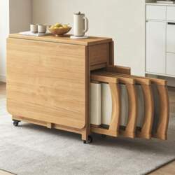 Folding Dining Table with 4 Chairs