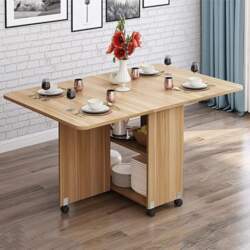Folding Table Kitchen Dining Table, Extendable