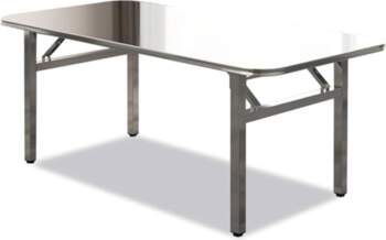 Folding Work Table, Stainless Steel Trestle