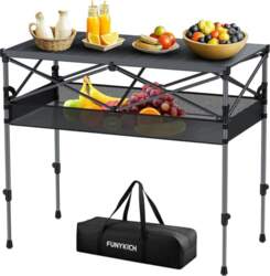 FUNYKICH Folding Camping Table, 100 x
