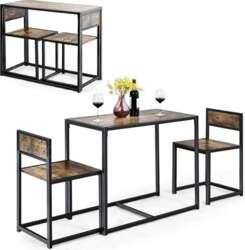 GIANTEX Bar Table Set 3-Piece Dining