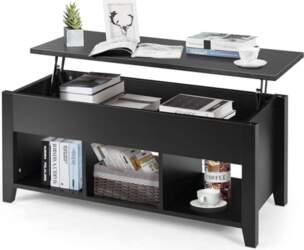 Giantex Coffee Table with Height-Adjustable Top