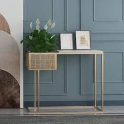 Glam Marble Console Sofa Table with