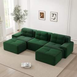 HAINEW Modern Compressed Boneless Sofa with