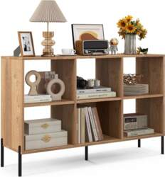 HOMASIS Bookcase with 6 Cubes, Cube