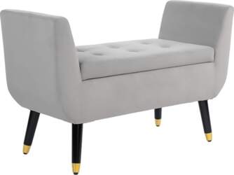 HOMCOM Bench with Storage Space, Armrests