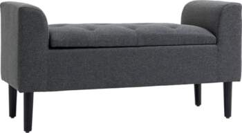 HOMCOM Bench with Storage Space, Upholstered
