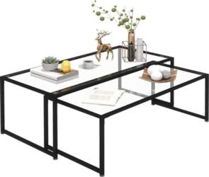 HOMCOM Coffee Table, Set of 2