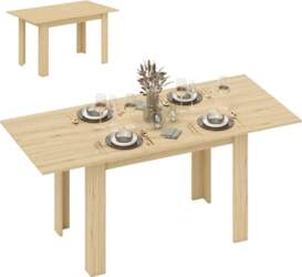 HOMCOM Extendable Dining Table Rectangular Kitchen
