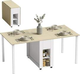 HOMCOM Folding Dining Table with 2