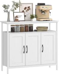HOMCOM Industrial Kitchen Sideboard with Open