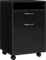 HOMCOM Rolling Container with 2 Drawers